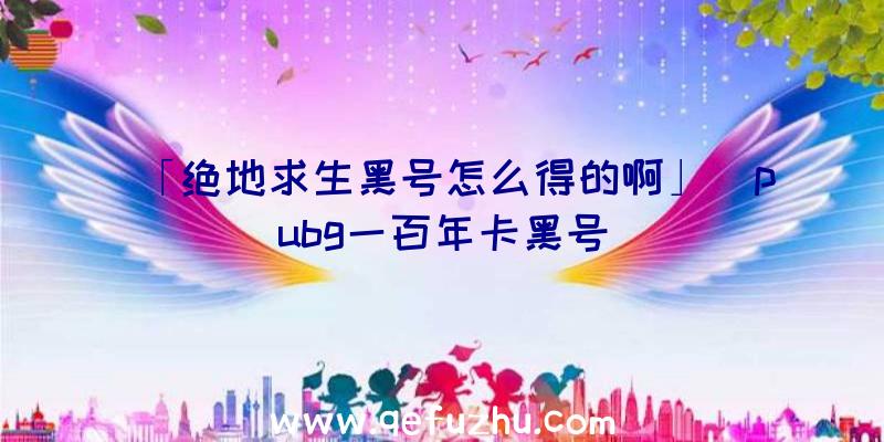 「绝地求生黑号怎么得的啊」|pubg一百年卡黑号